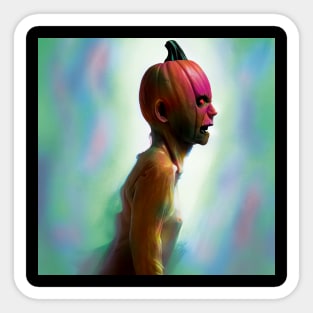Pumpkin Head Zombie Sticker